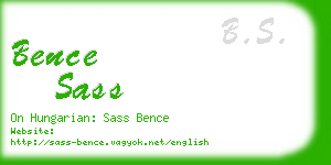 bence sass business card